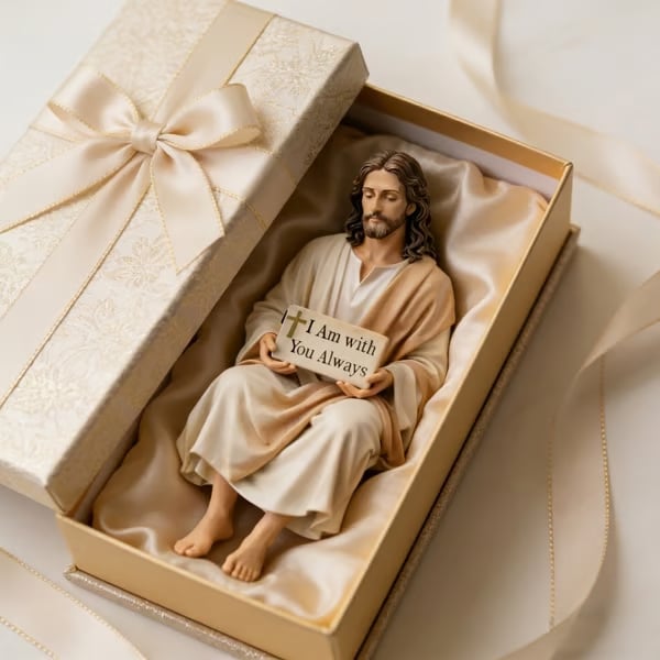 ❤️Handcrafted Jesus Figurine✝️Serene Desk Companion🙏