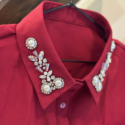 ✨ Luxury Rhinestone Detachable Collar 👚Unisex