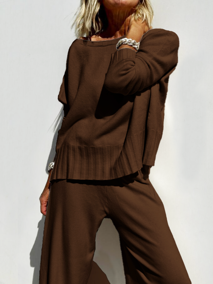 Soft Cashmere Casual Sweater Suit