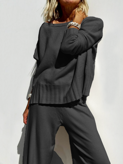 Soft Cashmere Casual Sweater Suit