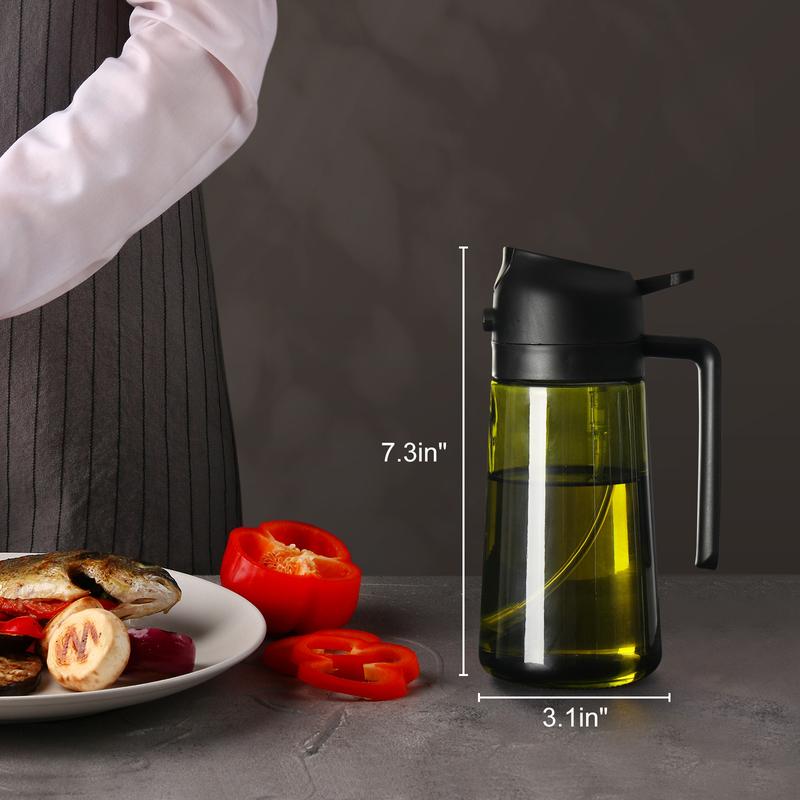 💕2 in 1 Glass Oil Sprayer & Dispenser – HealthyCooking