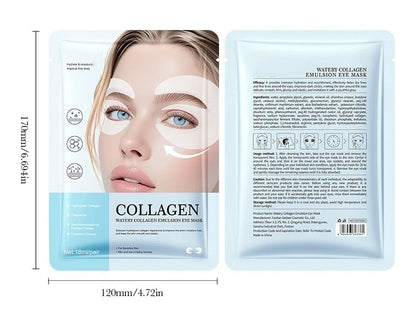 Deep Collagen Hydrogel Eye Patches (5 Pairs) - Anti-Aging Mask to Depuff Under-Eyes, Firm Drooping Eyelids & Boost Moisture👀💧