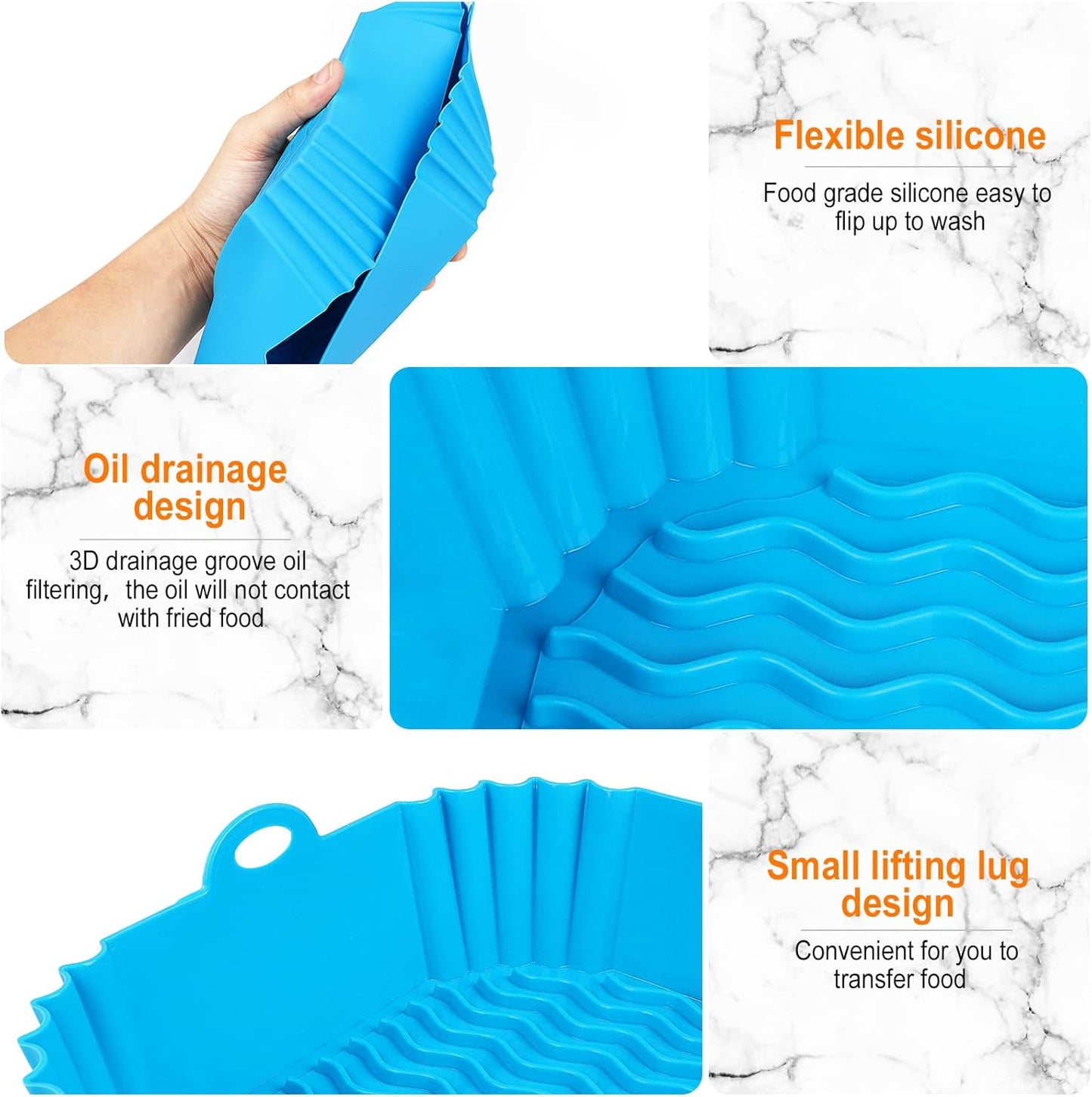 🔥Square Silicone Air Fryer Liners