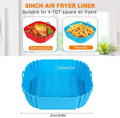 🔥Square Silicone Air Fryer Liners