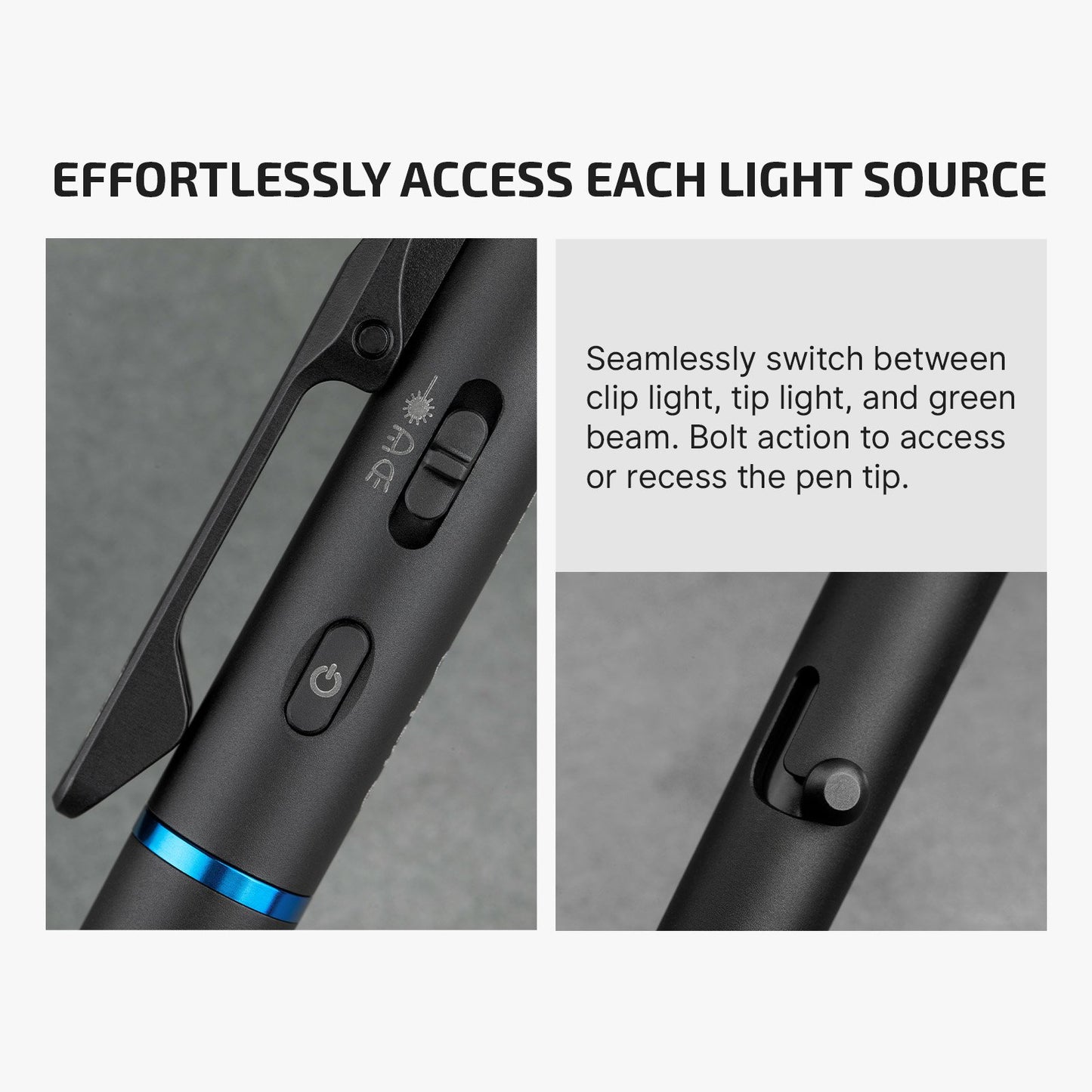 Multifunctional Pen Light with 120 Lumens & Green Laser