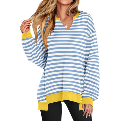 ❄️ Winter 2026 Sale Womens Oversized Sweatshirt V Neck Long Sleeve Tunic Lightweight Pullover 2026 Winter Casual