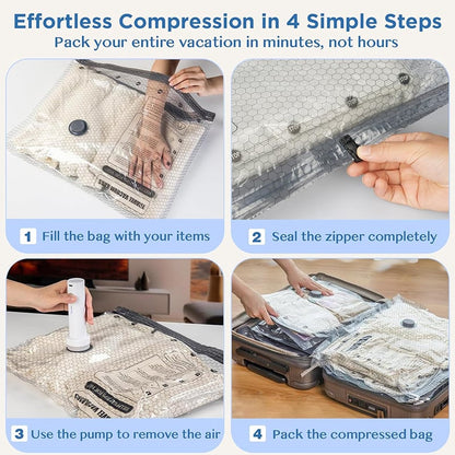 LAST DAY 49% OFF-Cordless Travel Vacuum Storage Compression Bag Set