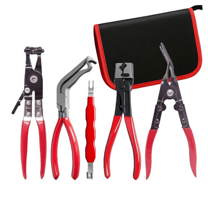 Automotive Electrical Disconnect Pliers Kit,Auto Repair Plier,High-Carbon Steel Connector Separator 60 ° Pliers,Hose Clamp Plier,Car Trim Clip Removal Pliers,Plug Release Tool and Wire Terminal Removal