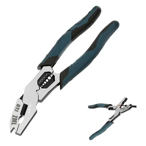 ZML 6-in-1 Multi-Function Wire Stripper Pliers CR-V Steel Diagonal Cutters for Nails Electrical Cables Special Tools with Adjustable Cutting Depth and Sharp Blades