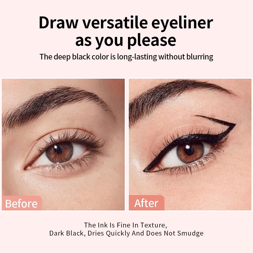 💕Eyeliner Stamp Pen, Winged Eyeliner Stamp Foldable, Dual-Ended Eye liner Stamps for Perfect Wing Cat Eyes👁️