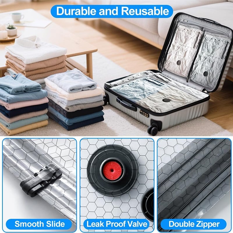 LAST DAY 49% OFF-Cordless Travel Vacuum Storage Compression Bag Set