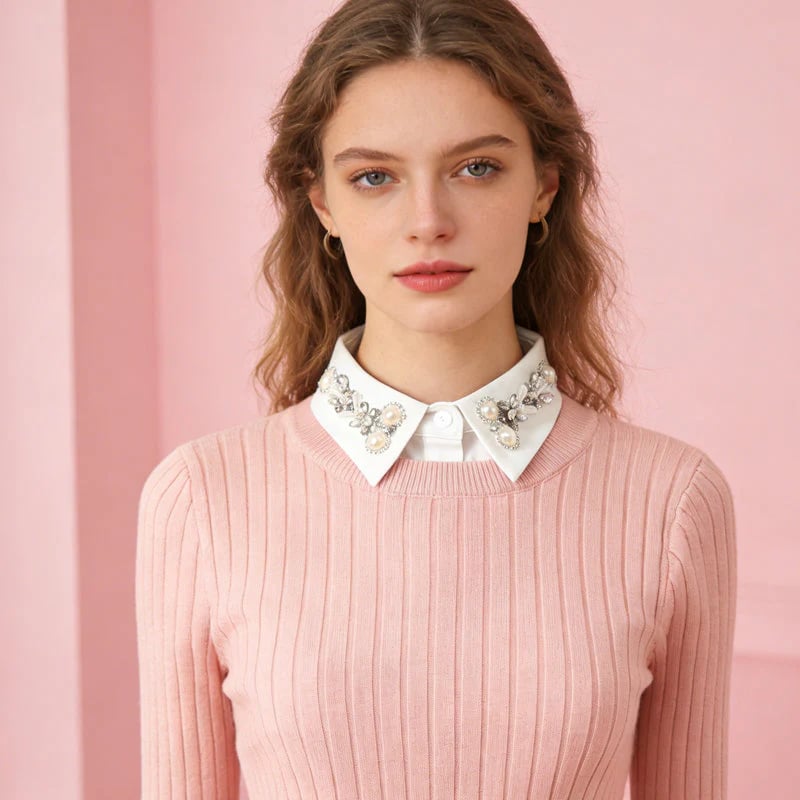 ✨ Luxury Rhinestone Detachable Collar 👚Unisex