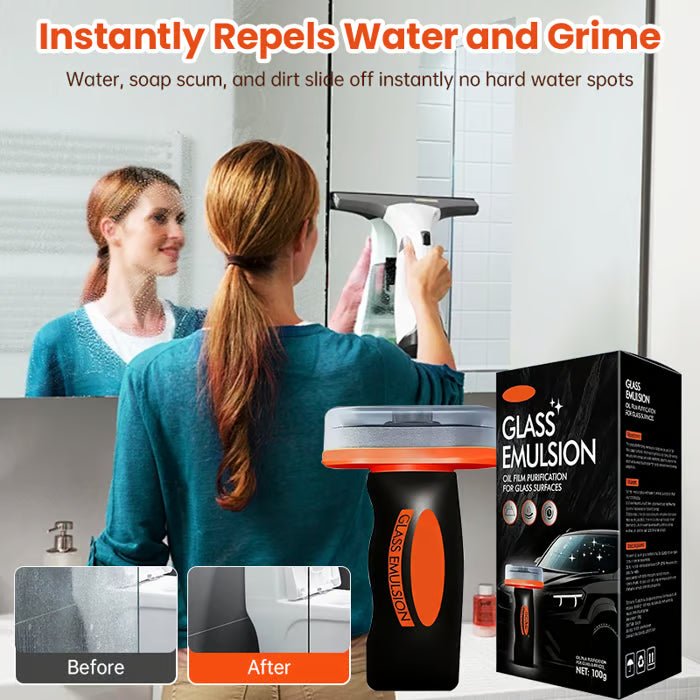 💥LAST DAY 50% OFF - 🫧✨Glass Oil Film Cleaner(✨Includes professional-grade cleaning towels)