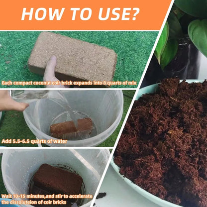 Spring Hot Sale 49% OFF✨ -  Premium Organic Coconut Coir Bricks for Plants