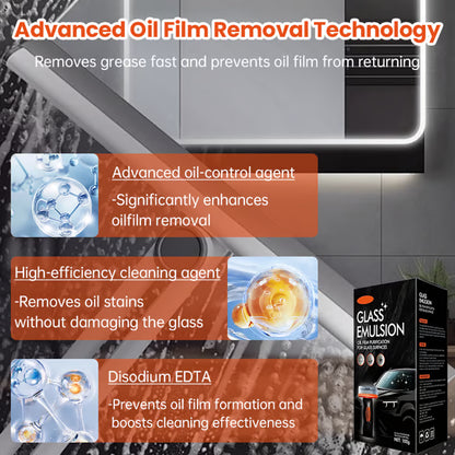 💥LAST DAY 50% OFF - 🫧✨Glass Oil Film Cleaner(✨Includes professional-grade cleaning towels)