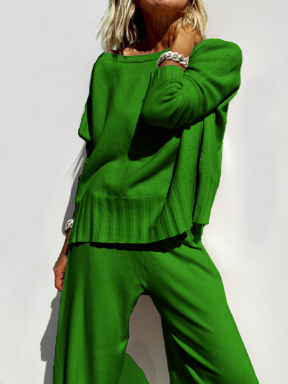Soft Cashmere Casual Sweater Suit