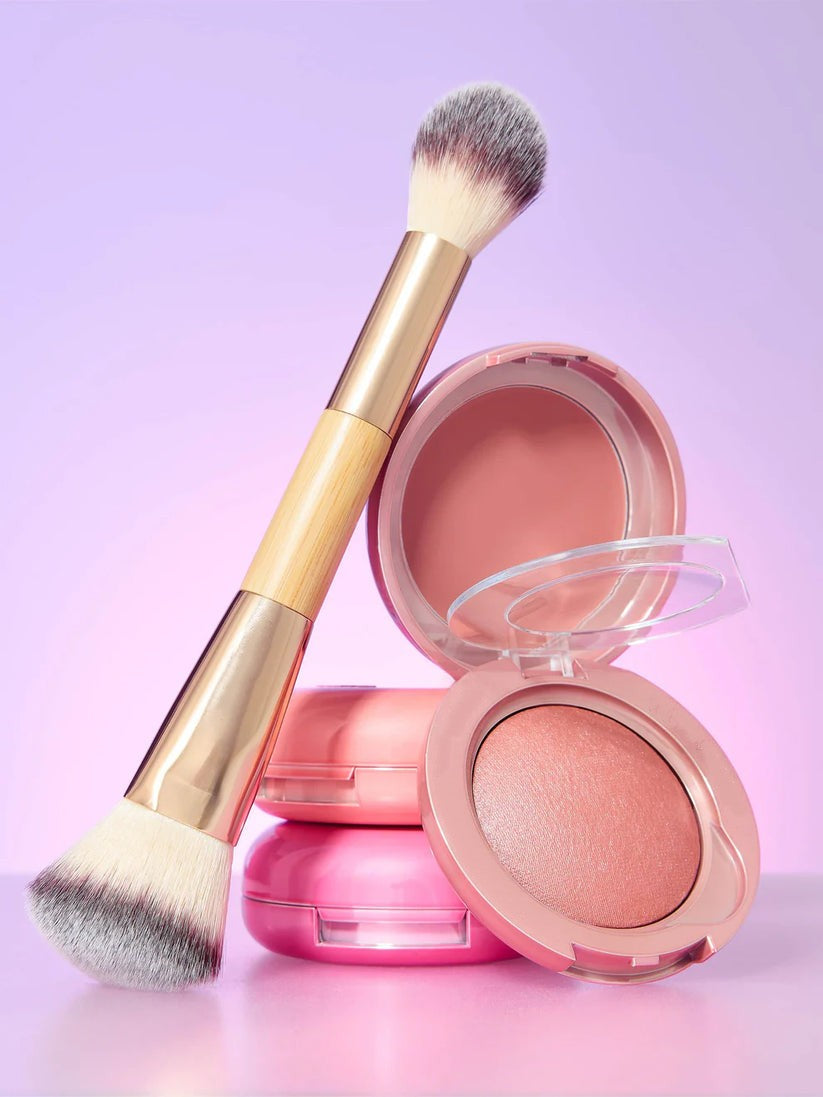 Macaron blush & glow duo + brush