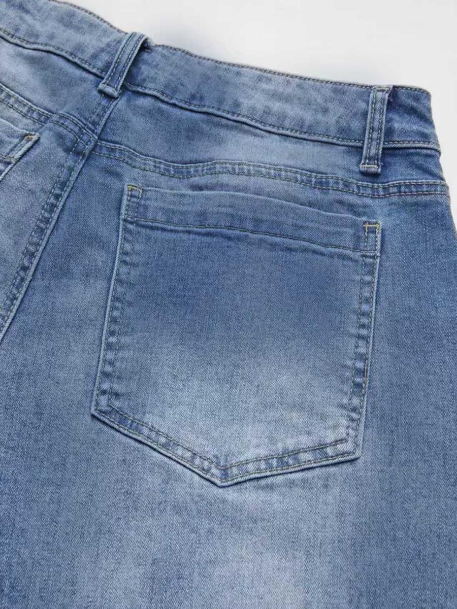 🎀Women's Denim Wide Leg Pants with Pocket Patches, Casual Loose Fit Jeans for Daily Wear, Comfortable Ladies' Fashion Bottoms👖