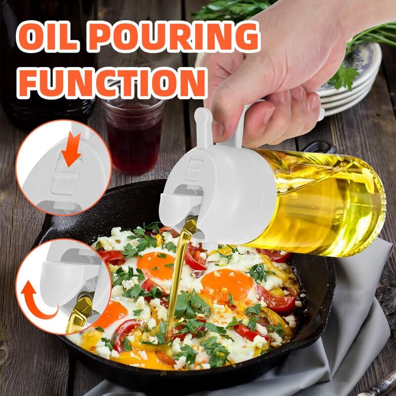 💕2 in 1 Glass Oil Sprayer & Dispenser – HealthyCooking
