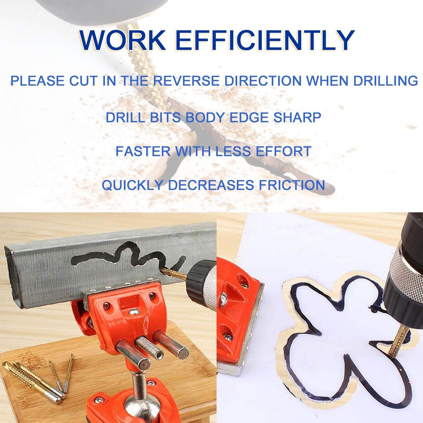 Titanium Coated Carbon Steel Twist Drill Bits(6 Pcs )🔥