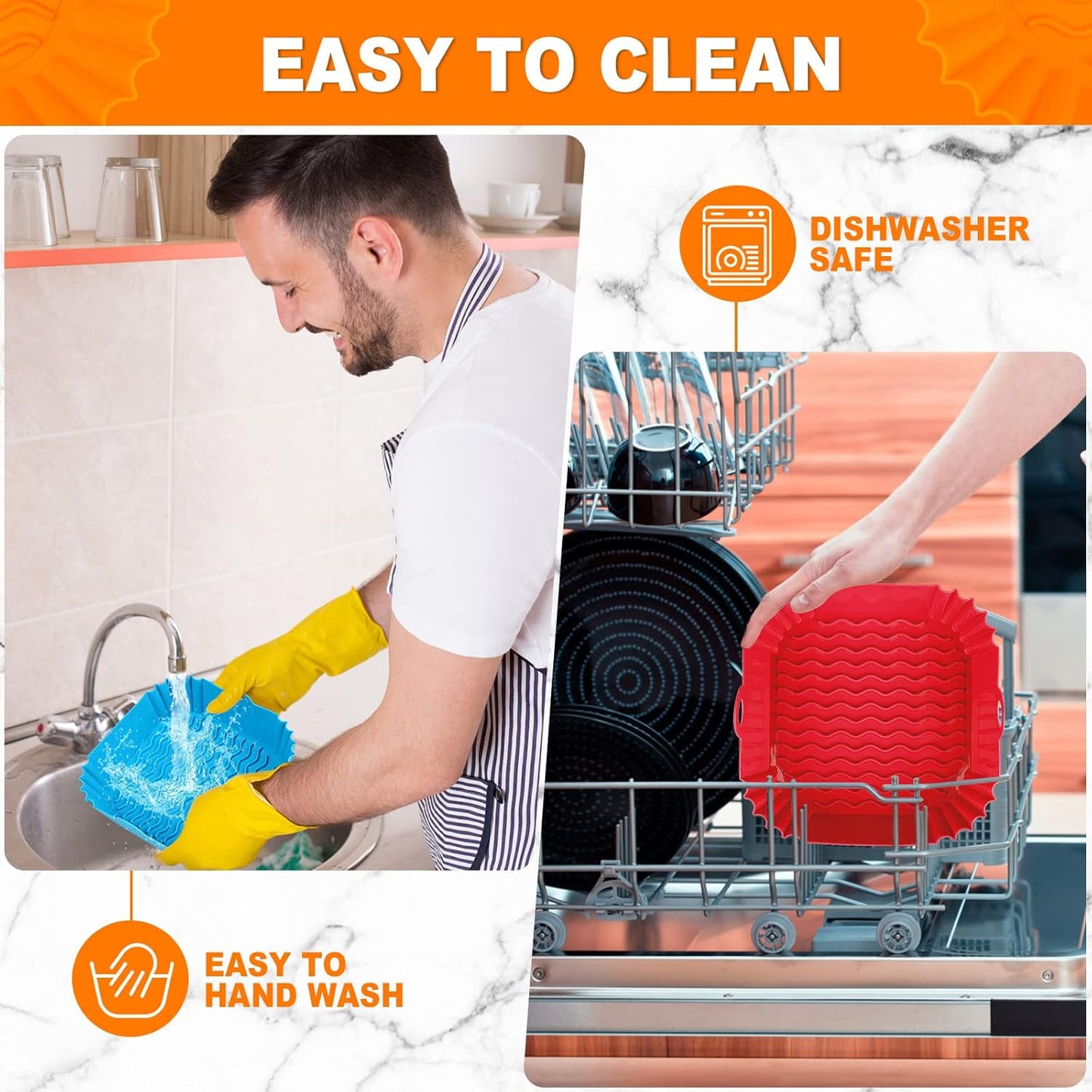 🔥Square Silicone Air Fryer Liners