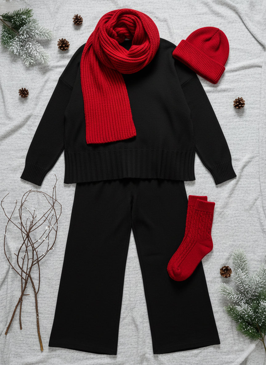 Soft Cashmere Casual Sweater Suit