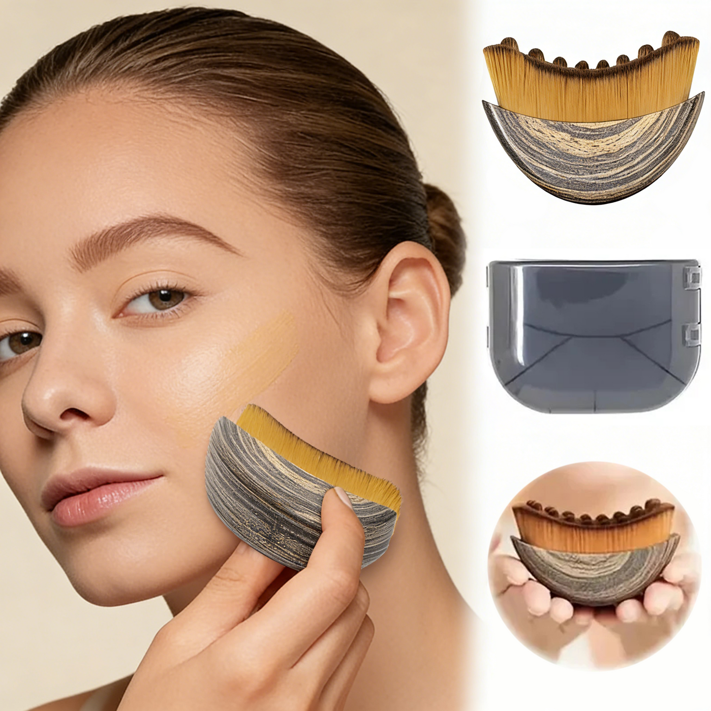 Final 3 hours 50% off:🔥Face Lymphatic Contour Brush for Jawline & Chin Sculpting🔥