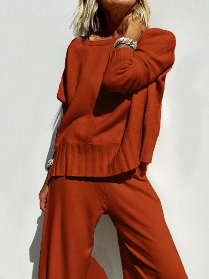 Soft Cashmere Casual Sweater Suit