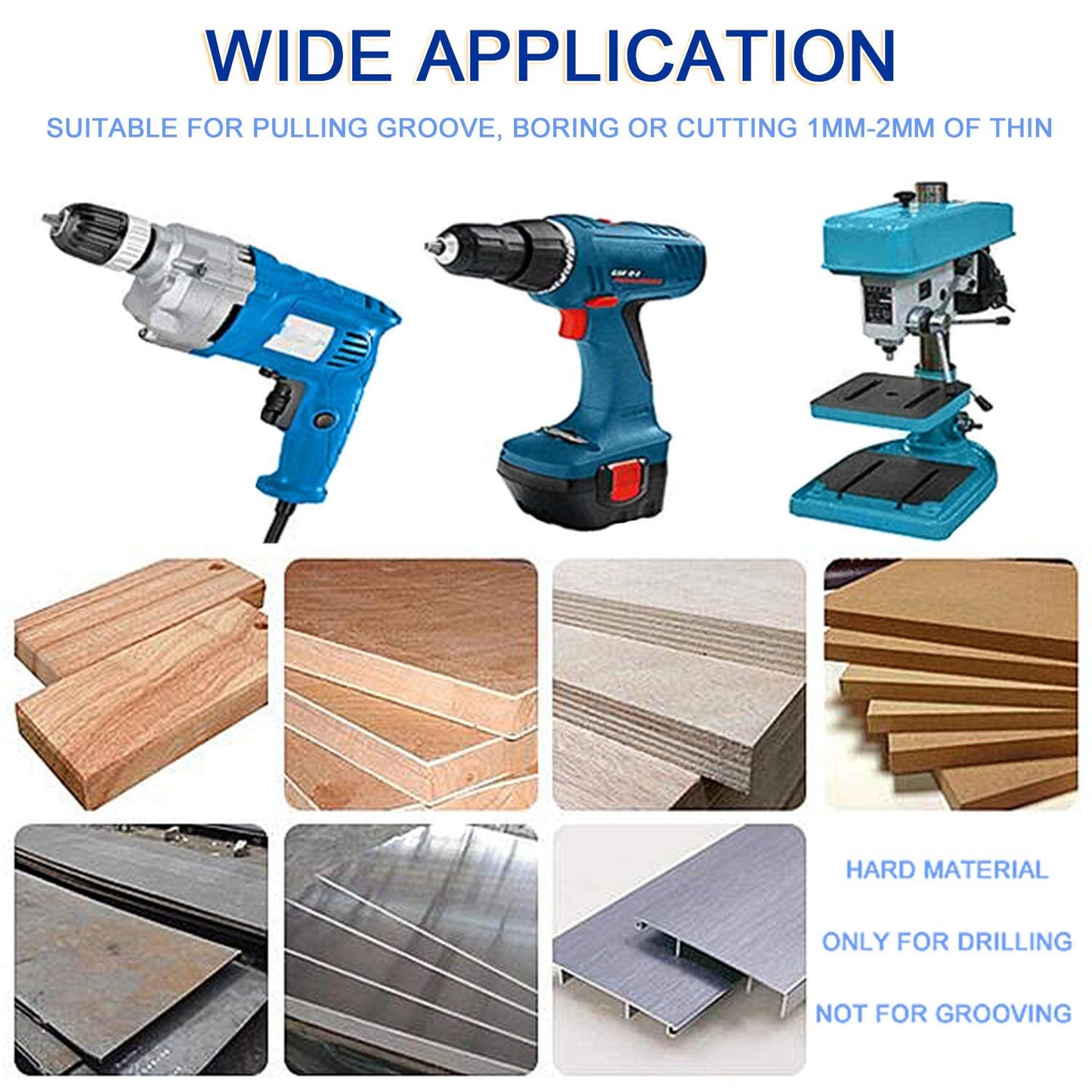 Titanium Coated Carbon Steel Twist Drill Bits(6 Pcs )🔥