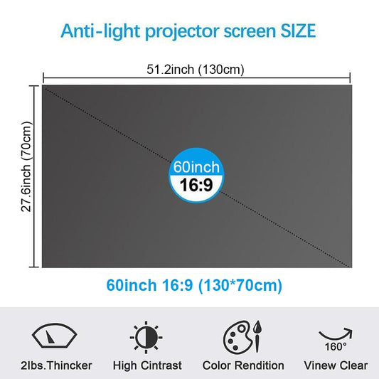 Anti-Light 4K Projector Screen (16:9)🎥✨