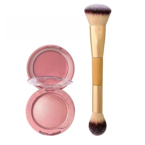 Macaron blush & glow duo + brush