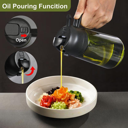 💕2 in 1 Glass Oil Sprayer & Dispenser – HealthyCooking