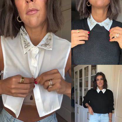 ✨ Luxury Rhinestone Detachable Collar 👚Unisex