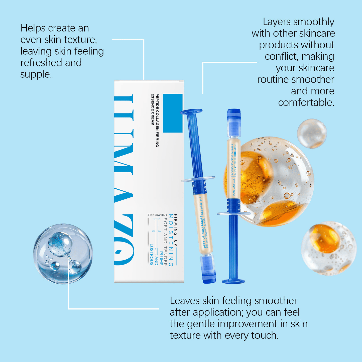 🔥Hot Sale 49% OFF🌟Polypeptide Collagen Elastic Essence Cream Moisturizing Hydrating Firming Low Irritating Serum