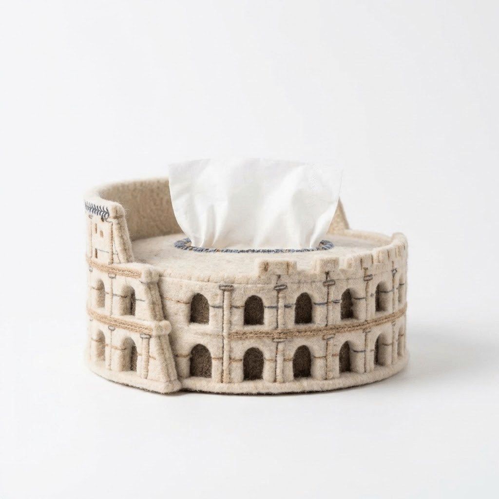 Felt Colosseum Tissue Box
