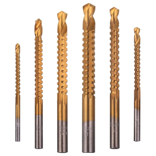 Titanium Coated Carbon Steel Twist Drill Bits(6 Pcs )🔥