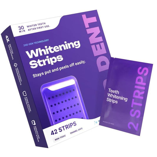 🦷Purple Teeth Whitening Strips - 21 Whitening Sessions - Safe for Enamel - Non Sensitive Teeth Whitening - Peroxide-Free