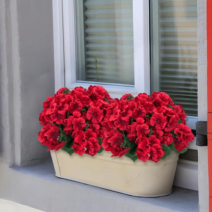 🌺 UV-Resistant Outdoor Geraniums - 49% OFF- ✨ Realistic Red Silk Flowers - No Watering, No Wilting