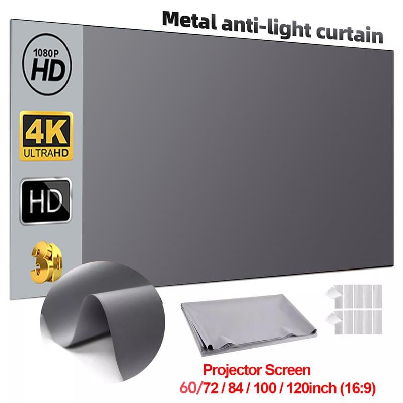 Anti-Light 4K Projector Screen (16:9)🎥✨