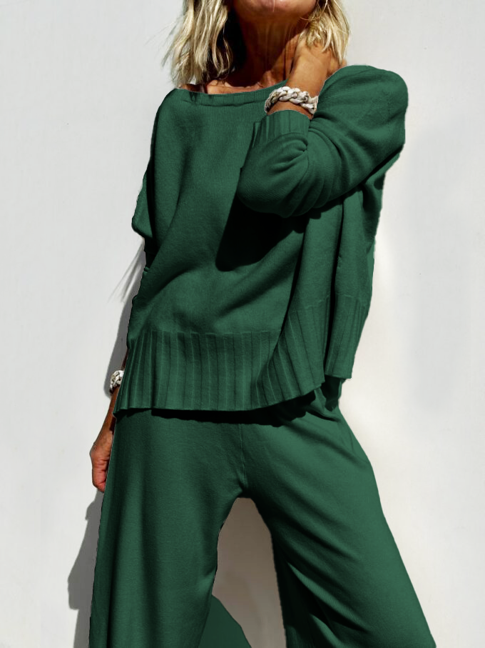 Soft Cashmere Casual Sweater Suit