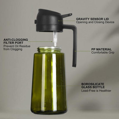 💕2 in 1 Glass Oil Sprayer & Dispenser – HealthyCooking