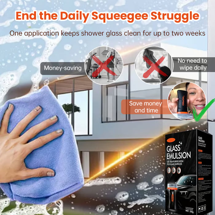 💥LAST DAY 50% OFF - 🫧✨Glass Oil Film Cleaner(✨Includes professional-grade cleaning towels)