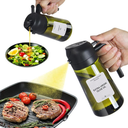 💕2 in 1 Glass Oil Sprayer & Dispenser – HealthyCooking