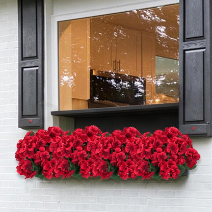 🌺 UV-Resistant Outdoor Geraniums - 49% OFF- ✨ Realistic Red Silk Flowers - No Watering, No Wilting