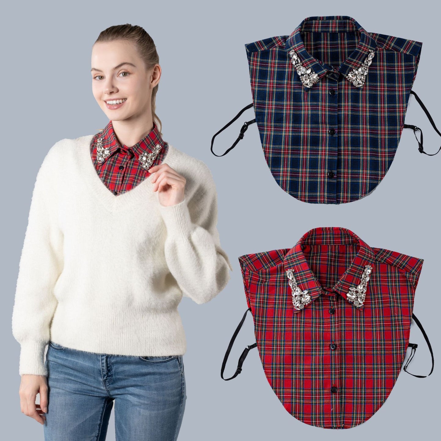 ✨ Luxury Rhinestone Detachable Collar 👚Unisex