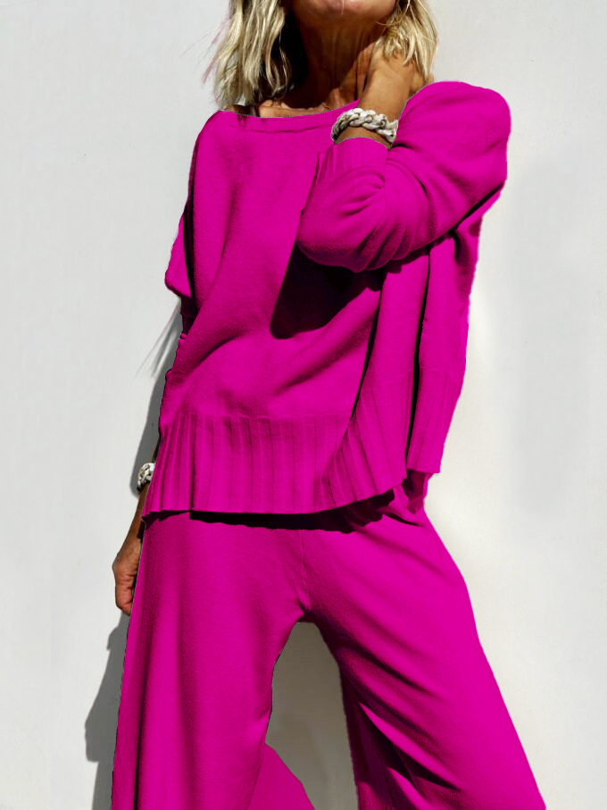 Soft Cashmere Casual Sweater Suit