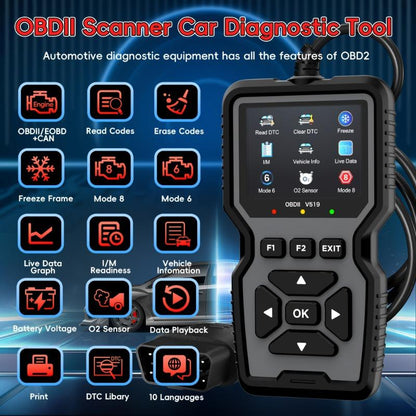 🔥OBD2 Advanced Diagnostic Tool Professional Engine Code Reader Reset Real-Time Data