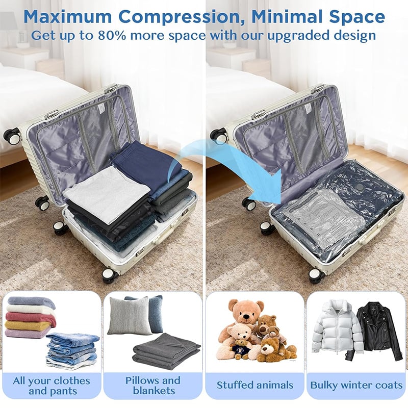 LAST DAY 49% OFF-Cordless Travel Vacuum Storage Compression Bag Set